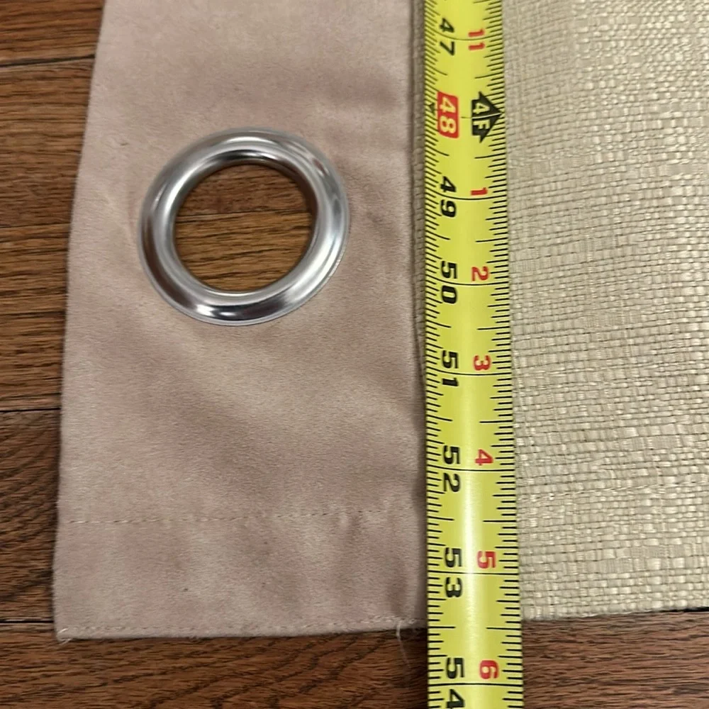 4 Crème color long curtains, big eyelets for curtain rod🤎🤎🤎